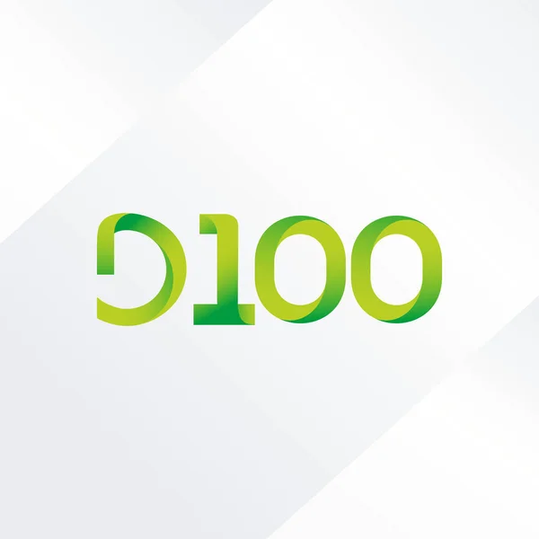 Γράμμα και αριθμός λογότυπο D100 — Διανυσματικό Αρχείο