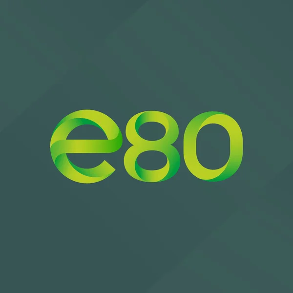Logotipo de letra y dígito E80 — Archivo Imágenes Vectoriales