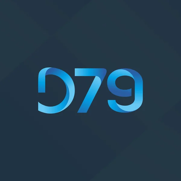 Буква и цифра логотип D79 — стоковый вектор