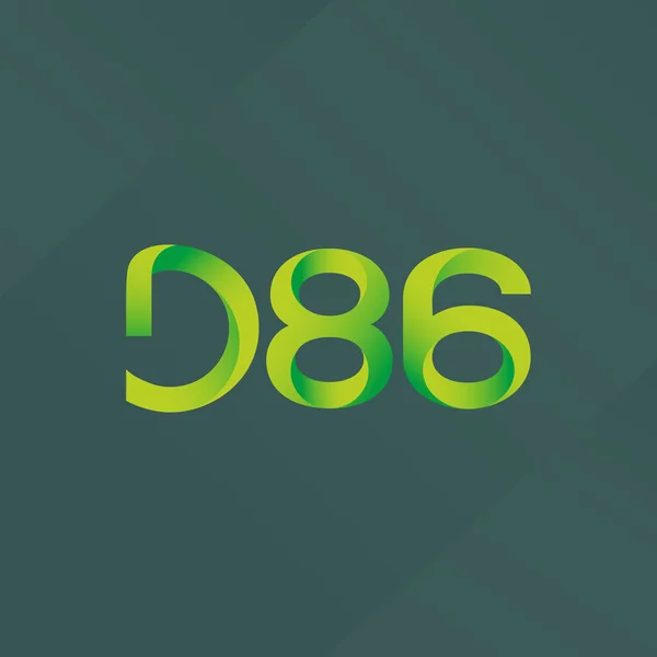 Logotipo de letra y dígito D86 — Archivo Imágenes Vectoriales