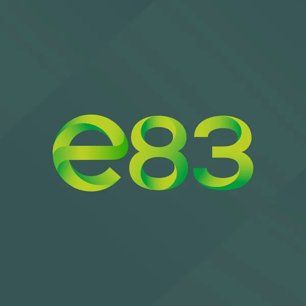 Logotipo de letra y dígito E83 — Archivo Imágenes Vectoriales