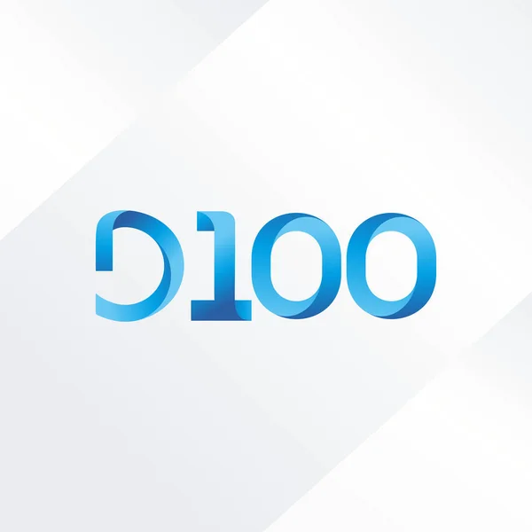 Harf ve rakam logosu D100 — Stok Vektör