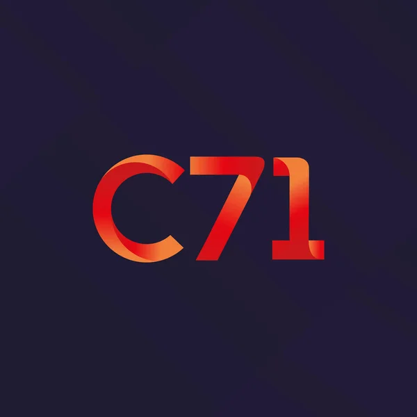 Logotipo de letra y dígito C71 — Vector de stock