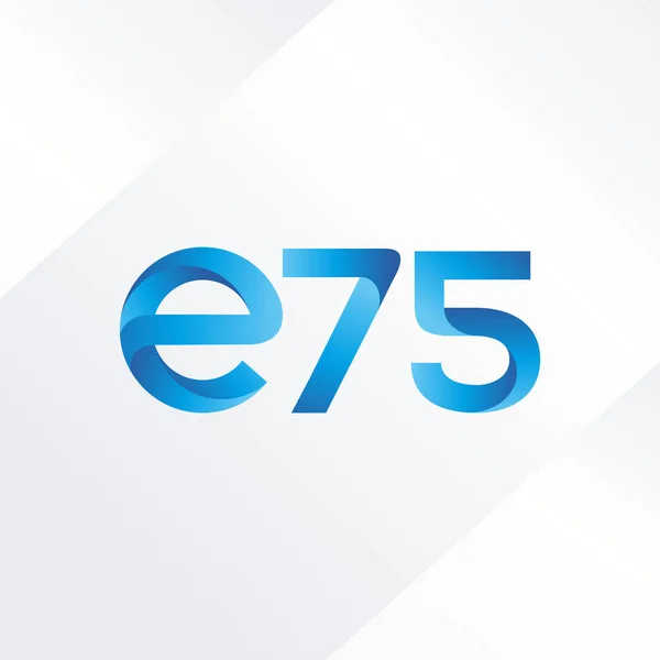 Буква и цифра логотип E75 — стоковый вектор