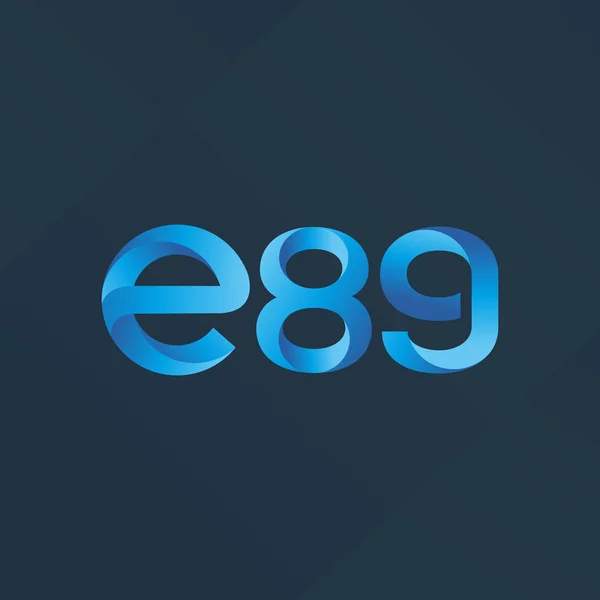 文字と数字のロゴ E89 — ストックベクタ