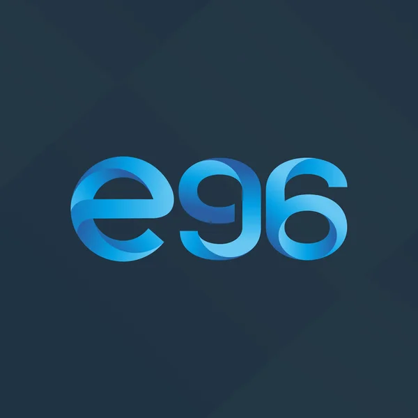 Буква и цифра логотип E96 — стоковый вектор