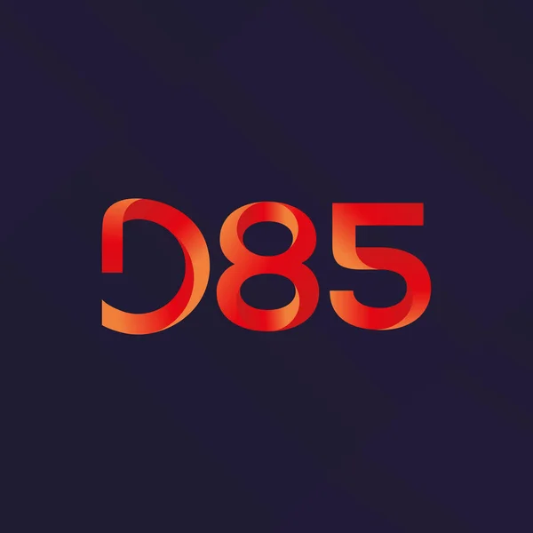 Litery i cyfry logo D85 — Wektor stockowy