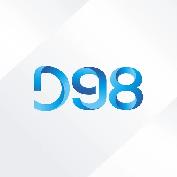 Буква и цифра логотип D98 — стоковый вектор
