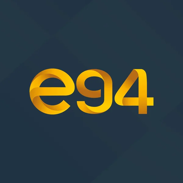 Logotipo da letra e do dígito E94 — Vetor de Stock