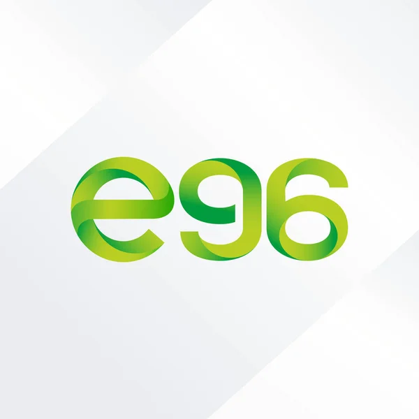 Logotipo da letra e do dígito E96 — Vetor de Stock