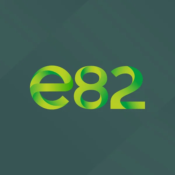 Logotipo de letra y dígito E82 — Archivo Imágenes Vectoriales