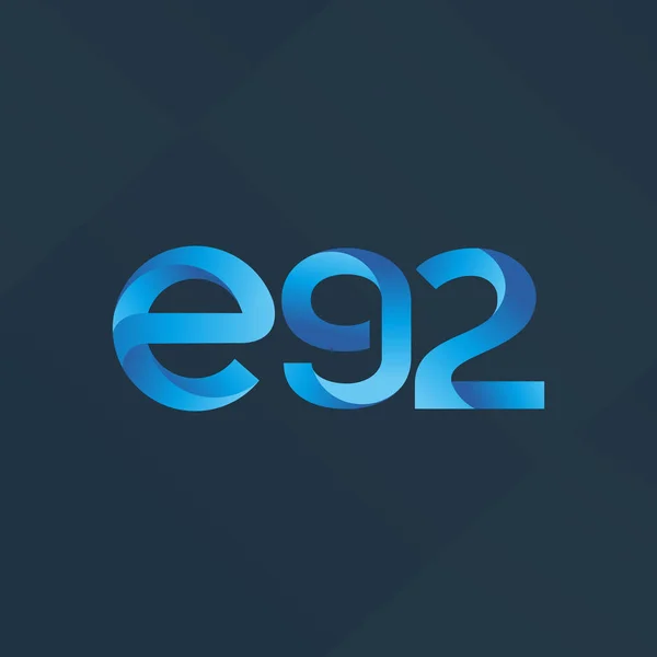 Logotipo da letra e do dígito E92 — Vetor de Stock