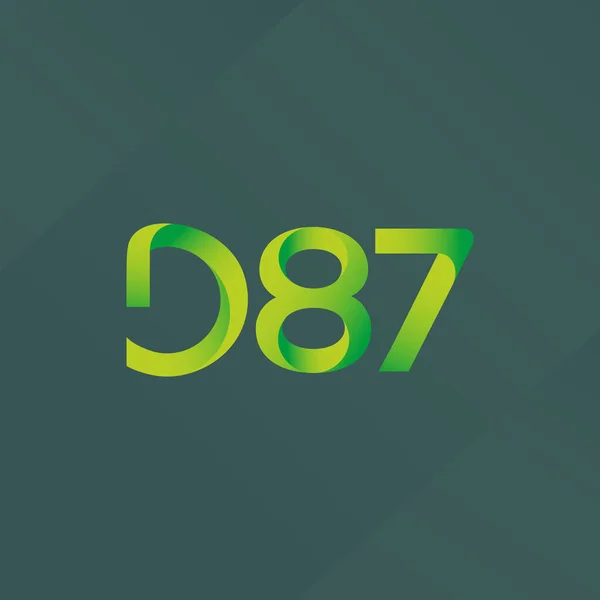Písmeno a číslice logo D87 — Stockový vektor