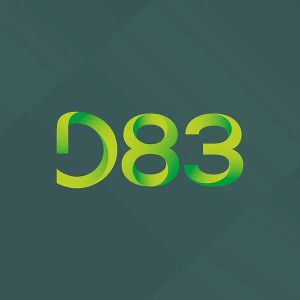 Logotipo de letra y dígito D83 — Archivo Imágenes Vectoriales