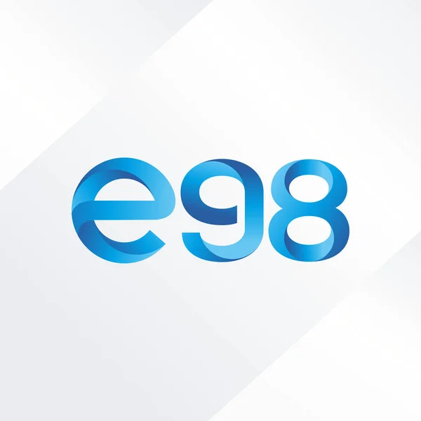 문자와 숫자 로고 E98 — 스톡 벡터