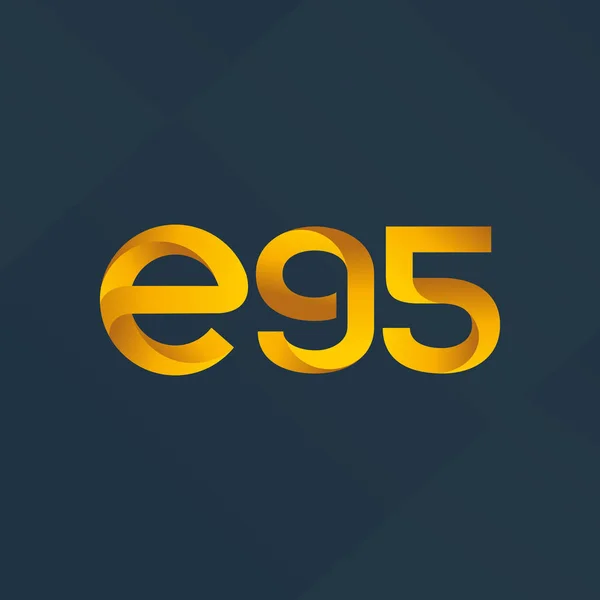文字と数字のロゴ E95 — ストックベクタ