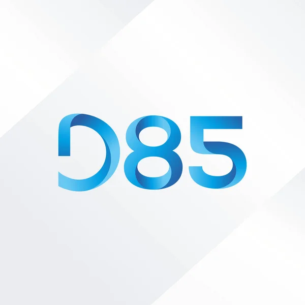 Буква и цифра логотип D85 — стоковый вектор
