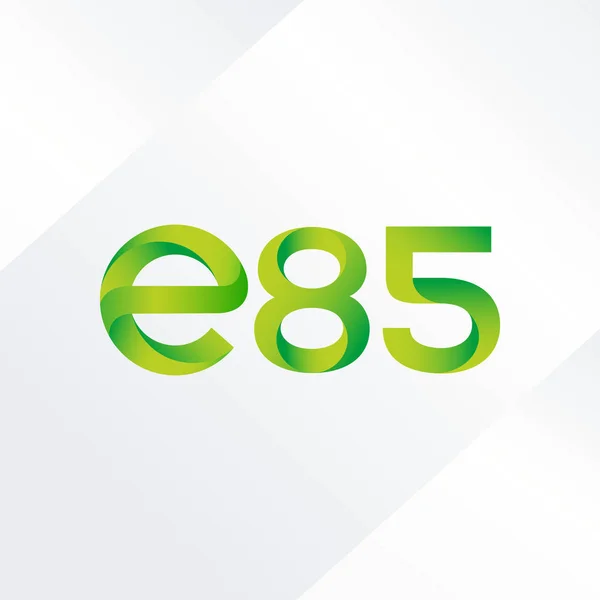 Logotipo da letra e do dígito E85 — Vetor de Stock