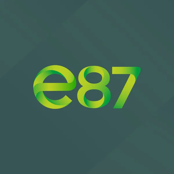 Logotipo de letra y dígito E87 — Archivo Imágenes Vectoriales