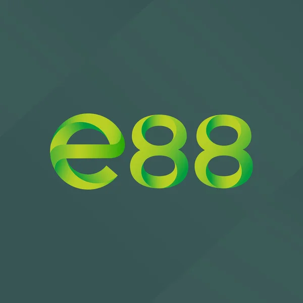 Logotipo de letra y dígito E88 — Archivo Imágenes Vectoriales