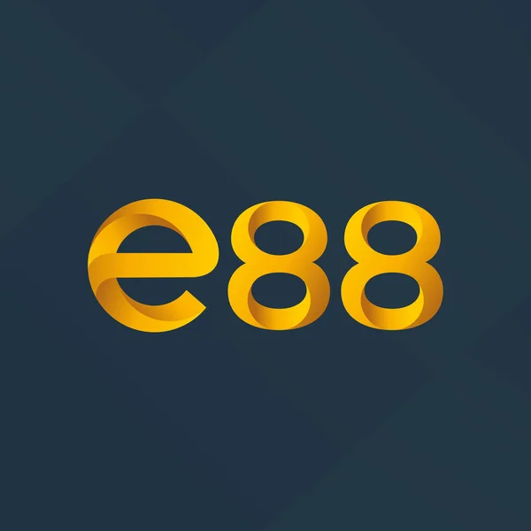 Písmeno a číslice logo E88 — Stockový vektor