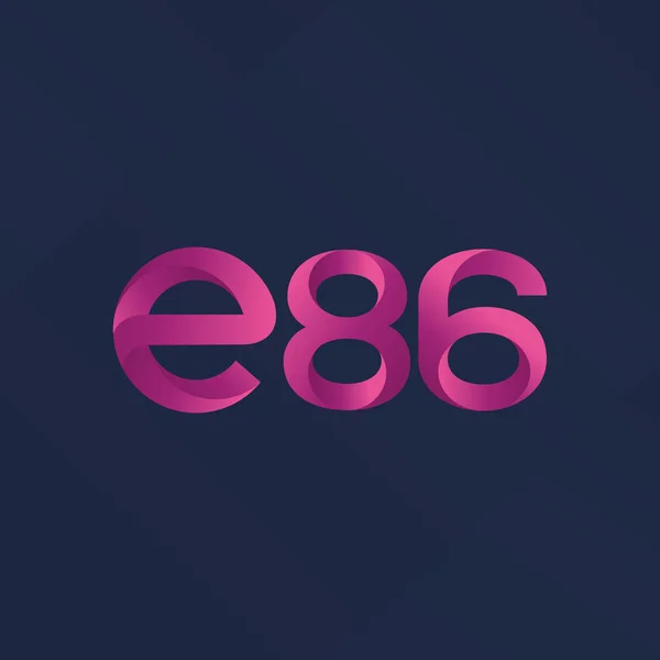 Logotipo de letra y dígito E86 — Archivo Imágenes Vectoriales