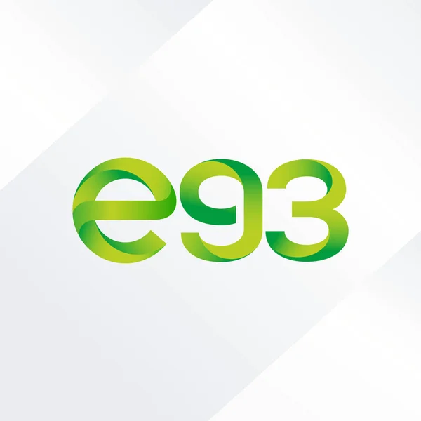 Logotipo da letra e do dígito E93 — Vetor de Stock