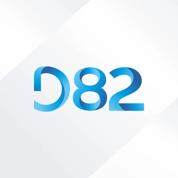 Letter en cijfer logo D82 — Stockvector