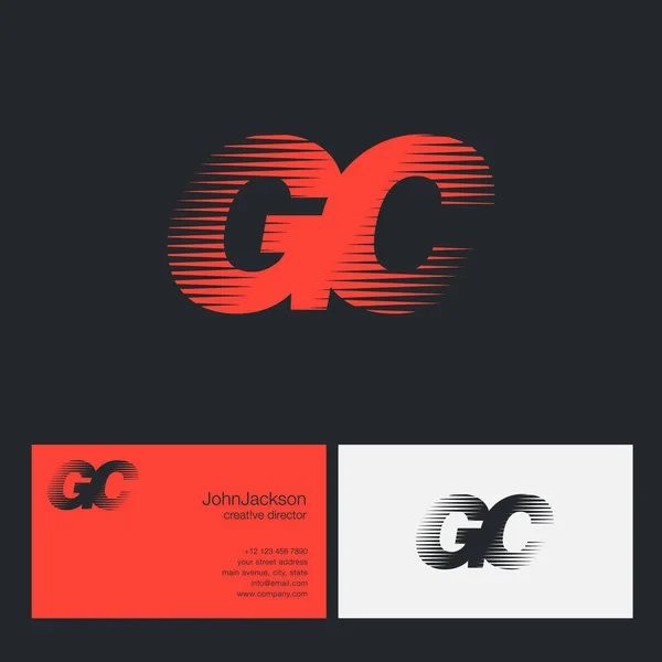 GC Lettres Logo de l'entreprise — Image vectorielle