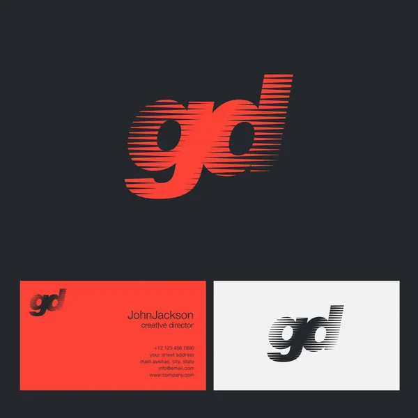 Logo společnosti písmena GD — Stockový vektor