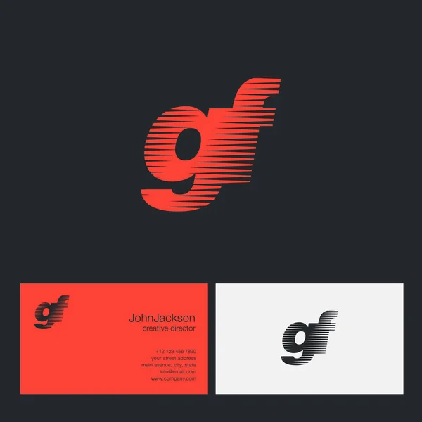 GF Letters Company Logo — Stock Vector