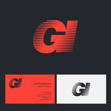 Gi harfler şirket logosu 