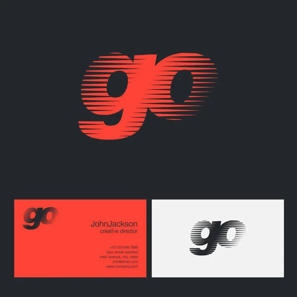 GO Letters Company Logo — Stock Vector