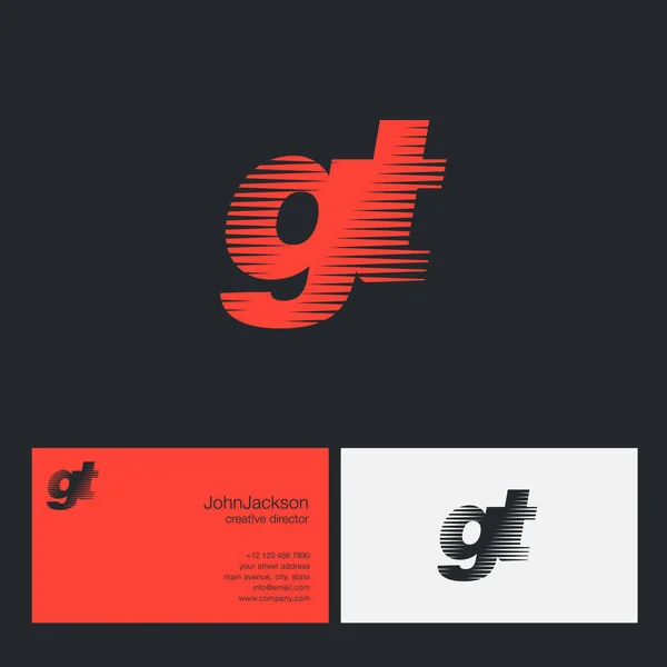 Gt 文字会社のロゴ — ストックベクタ