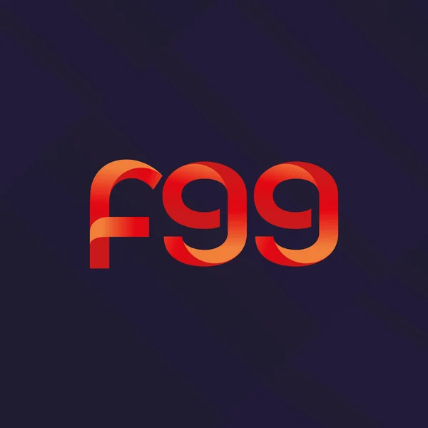 Logotipo da letra e do número F99 —  Vetores de Stock