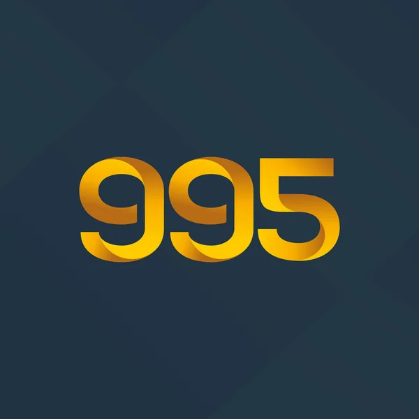 Logotipo da letra e do número G95 — Vetor de Stock