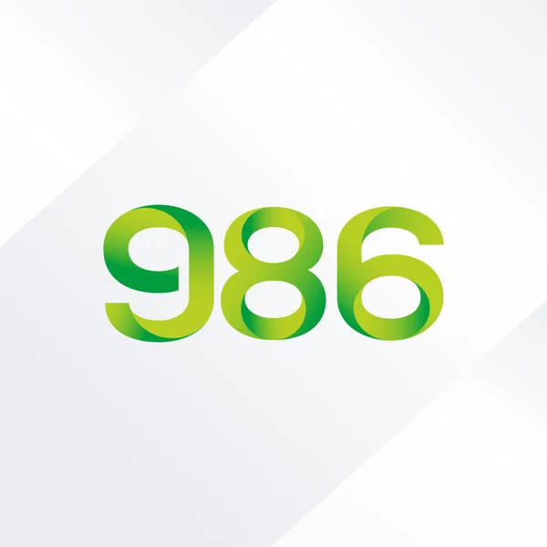 Lettre et numéro logo G86 — Image vectorielle