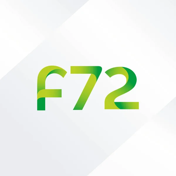 Litery i liczby logo F72 — Wektor stockowy
