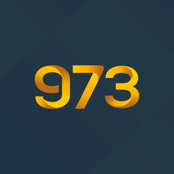 Brief en nummer logo G73 — Stockvector