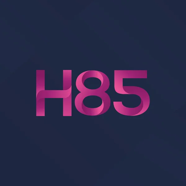 Lettre et numéro logo H85 — Image vectorielle