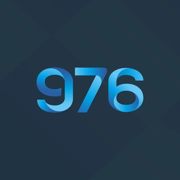 Buchstabe und Zahl Logo g76 — Stockvektor
