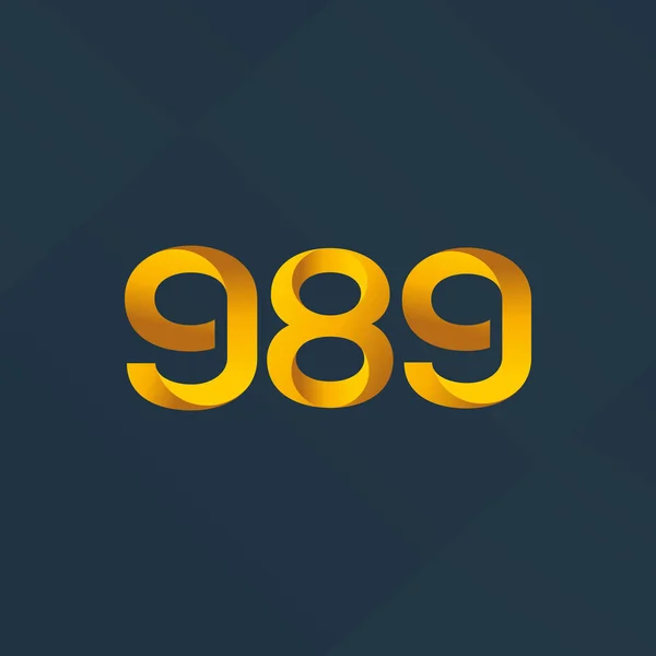 Písmeno a číslo logo G89 — Stockový vektor