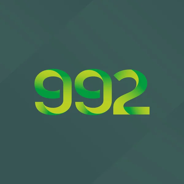 Písmeno a číslo logo G92 — Stockový vektor