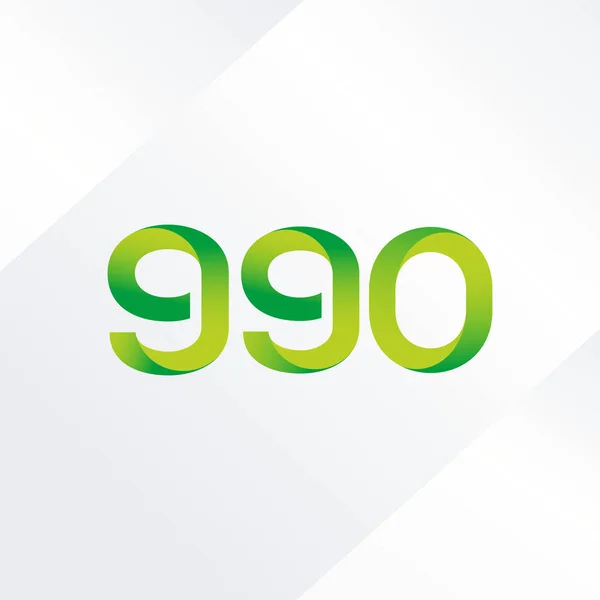 Lettre et numéro logo G90 — Image vectorielle