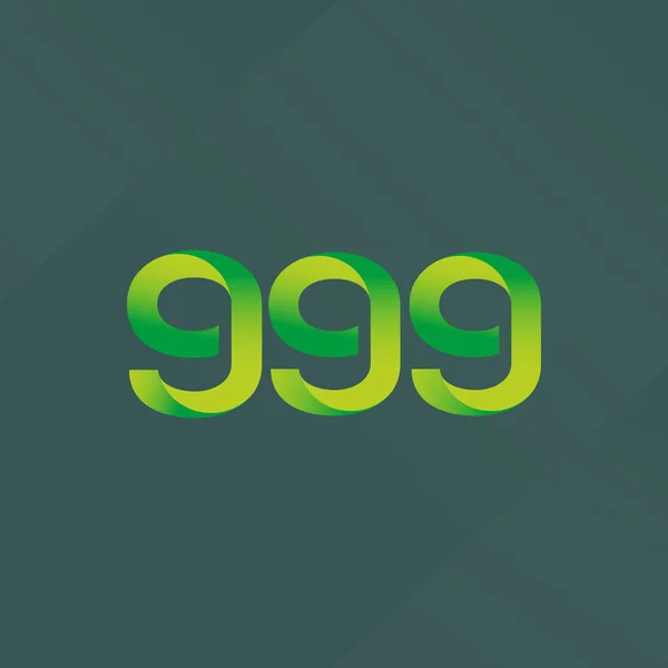 Buchstabe und Zahl Logo g99 — Stockvektor
