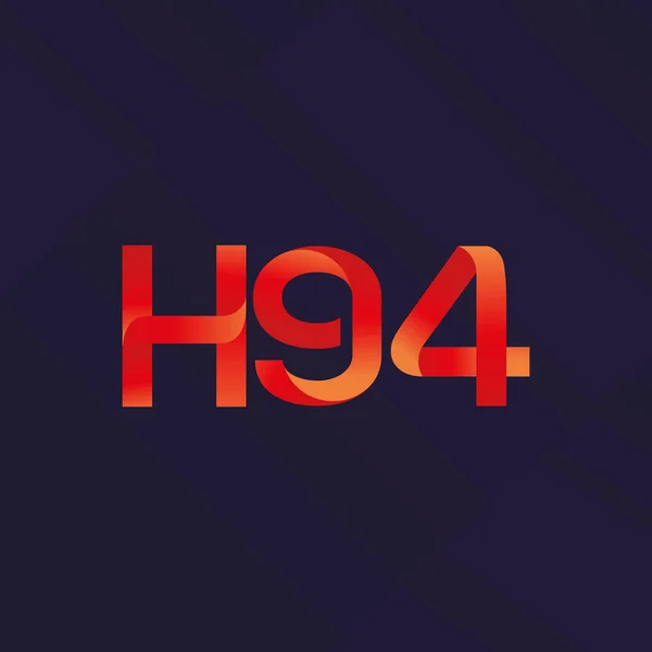 Буква и логотип номера H94 — стоковый вектор