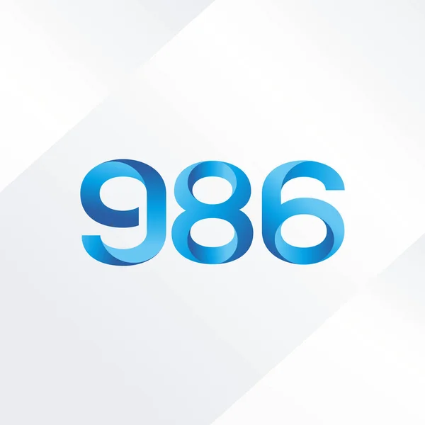 Brief en nummer logo G86 — Stockvector