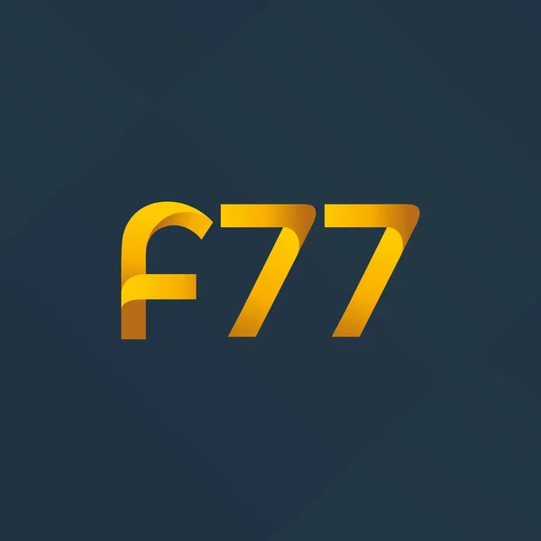 字母和数字标识 F77 — 图库矢量图片
