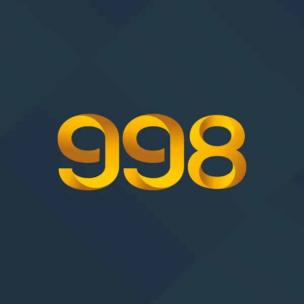 Letra y número logo G98 — Vector de stock
