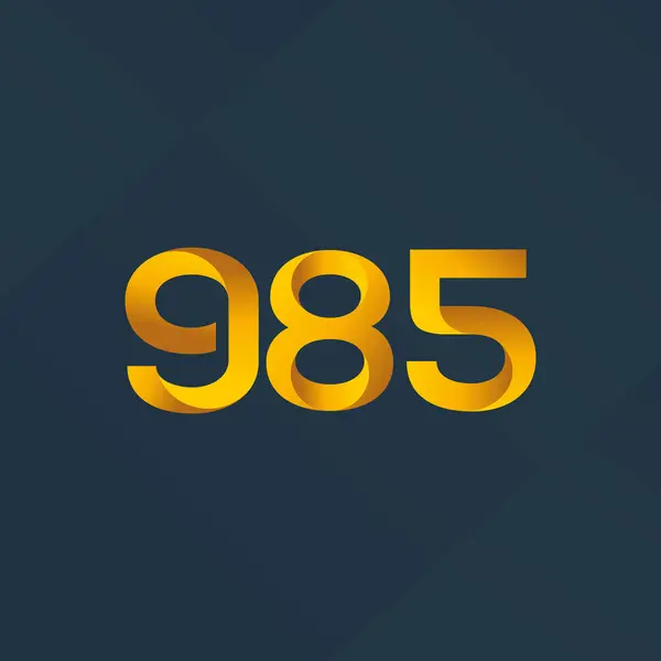 Lettre et numéro logo G85 — Image vectorielle